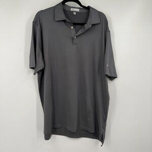 Peter Millar Mens Golf Polo Shirt Athletic Grey Size XL extra Large Short Sleeve